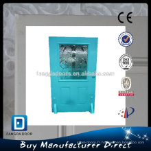 Fangda 36-in 1/2 polyuréthane lite injecté décoratif en acier intérieur en verre porte intérieure